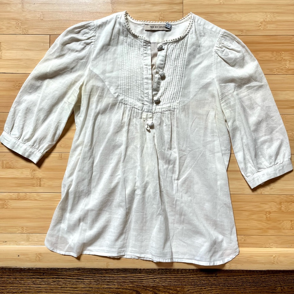 See by Chloe cream blouse size 4